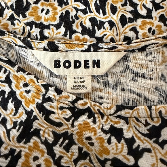 Boden Floral Print Short Sleeve Dress - Picture 4 of 5